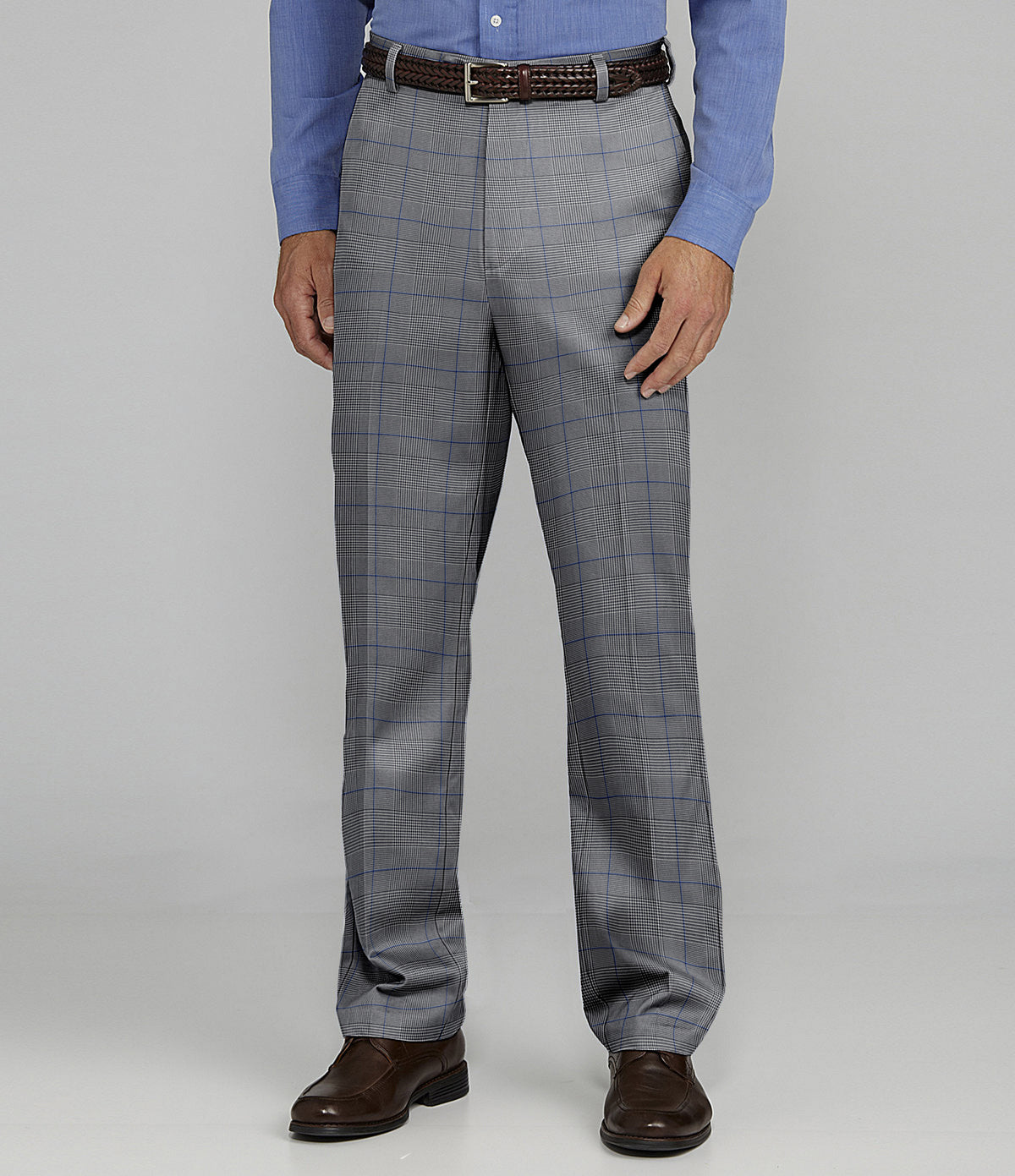 Premium Striped Gray Formal Trousers