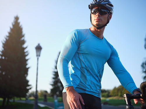 Mens Performance Blue Activewear T-Shirt