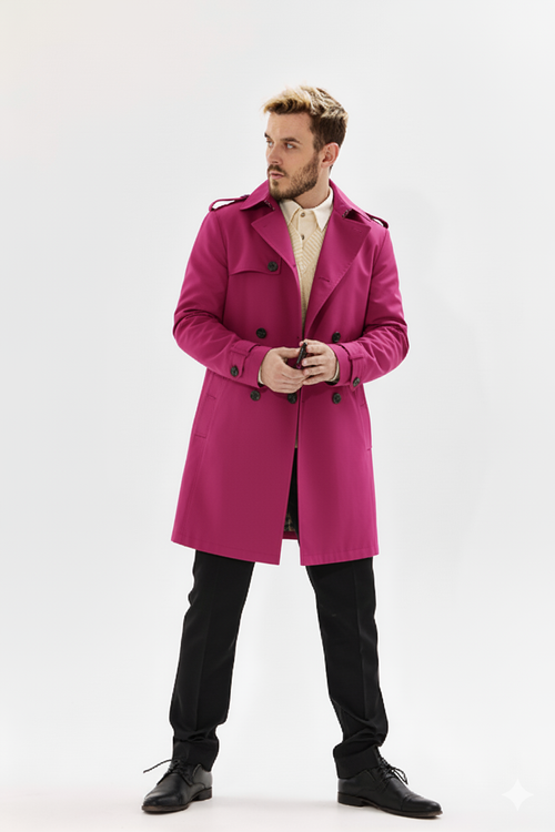 Mens long overcoat