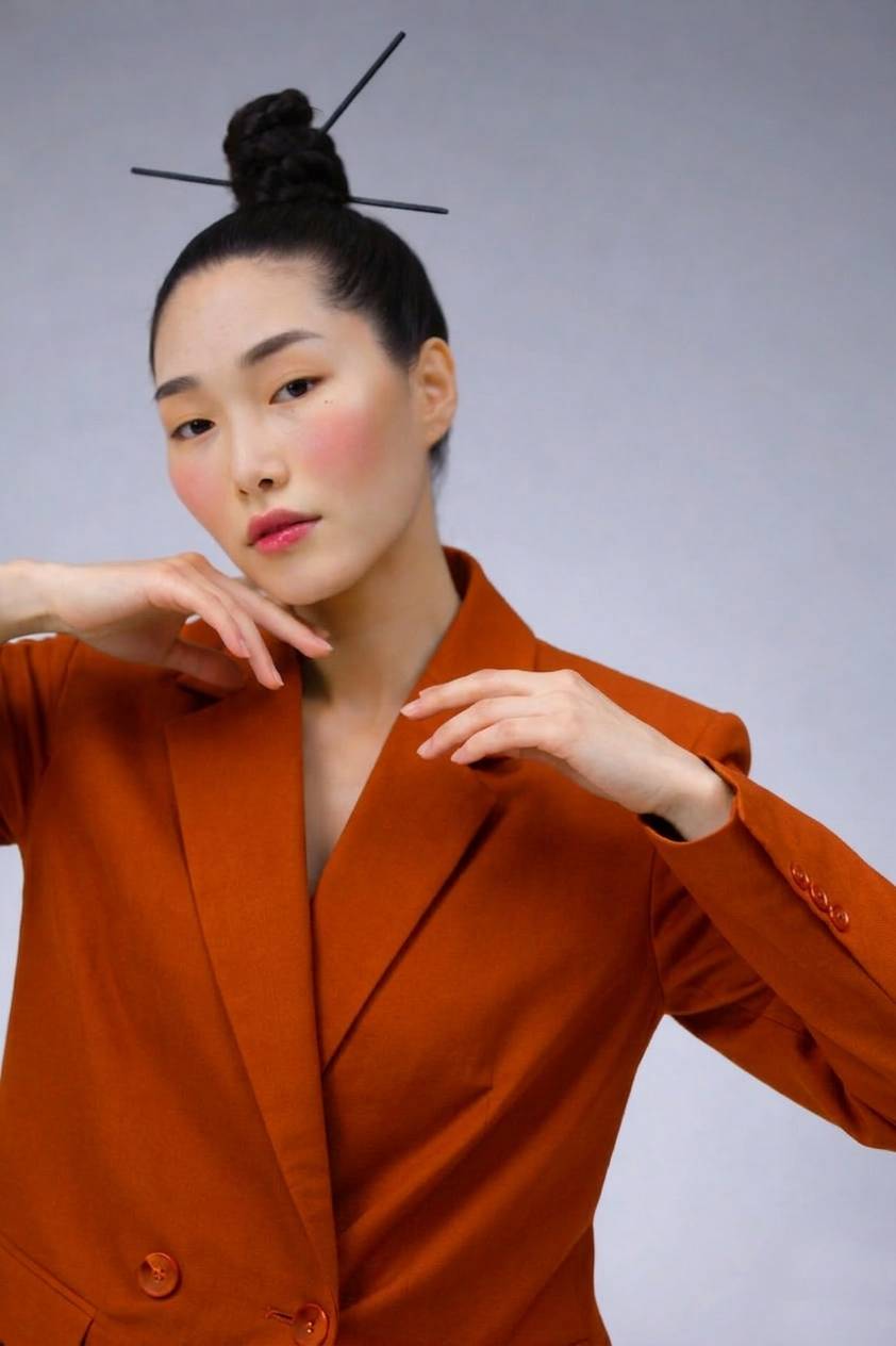 Bold Orange Oversized Blazer - Statement Outerwear