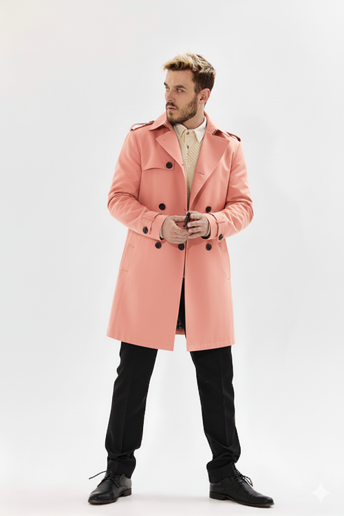 Mens long overcoat