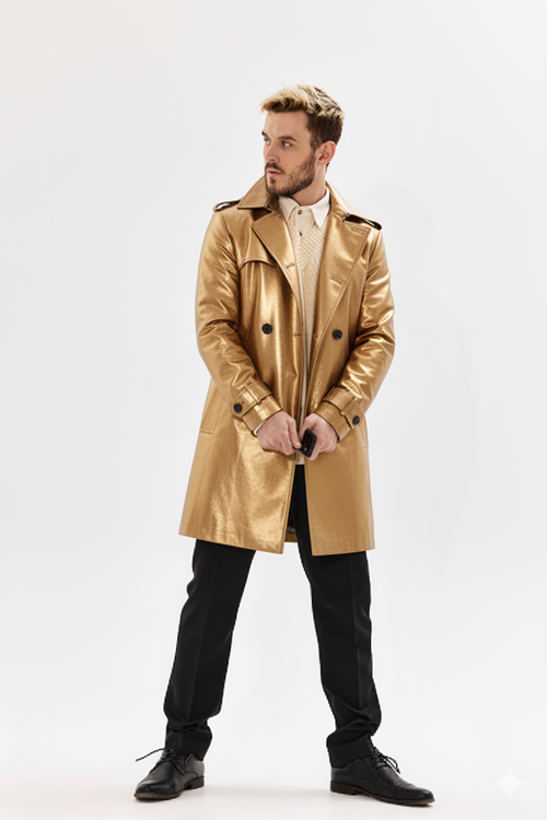 Mens long overcoat