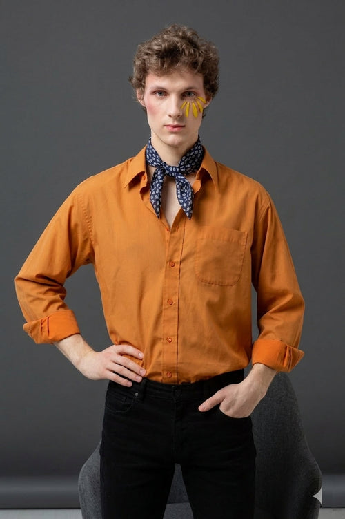 Mens cotton full sleeve shirt