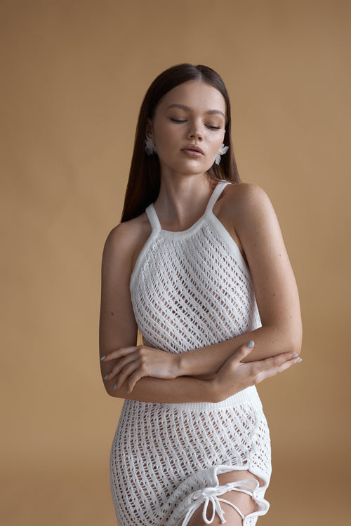 White Sleeveless Top