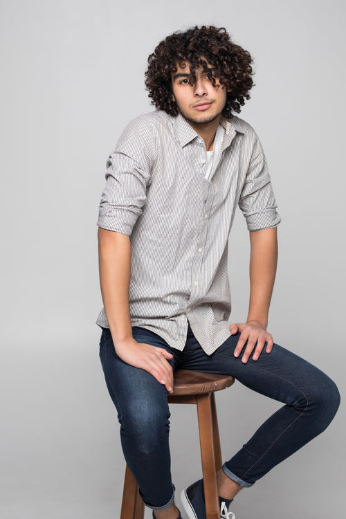 Mens Casual Shirt with striped Pattern
