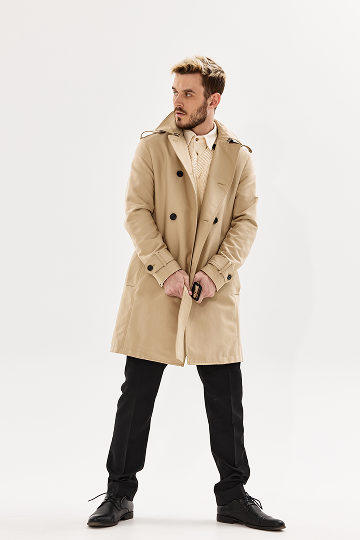 Mens long overcoat