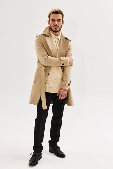 Mens long overcoat